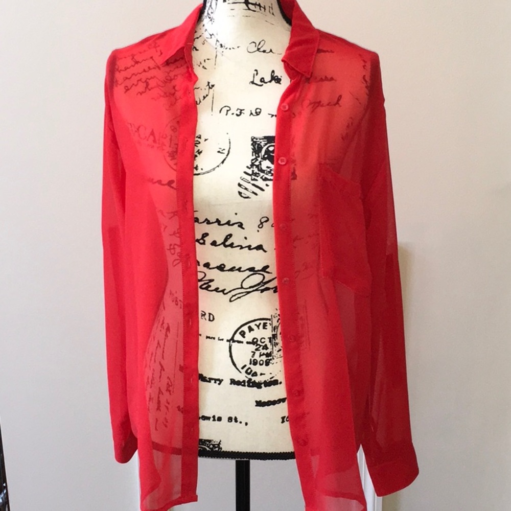 Garage Red Button Up - image 1